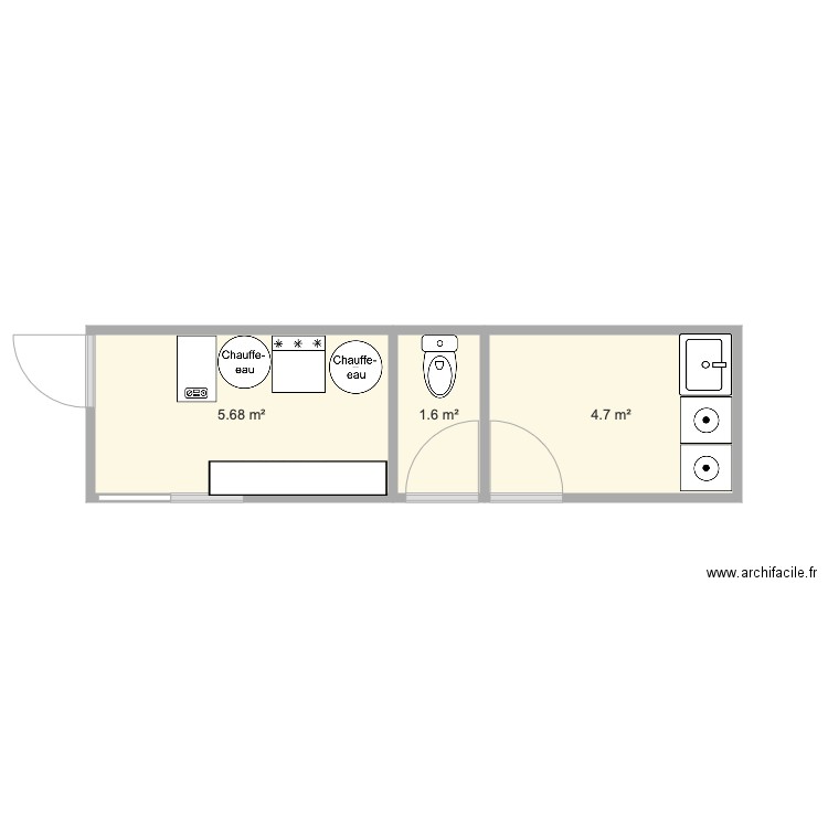 buanderie. Plan de 0 pièce et 0 m2