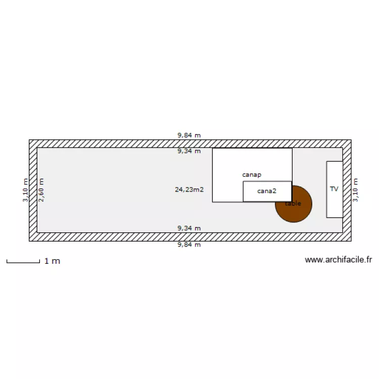 veranda. Plan de 