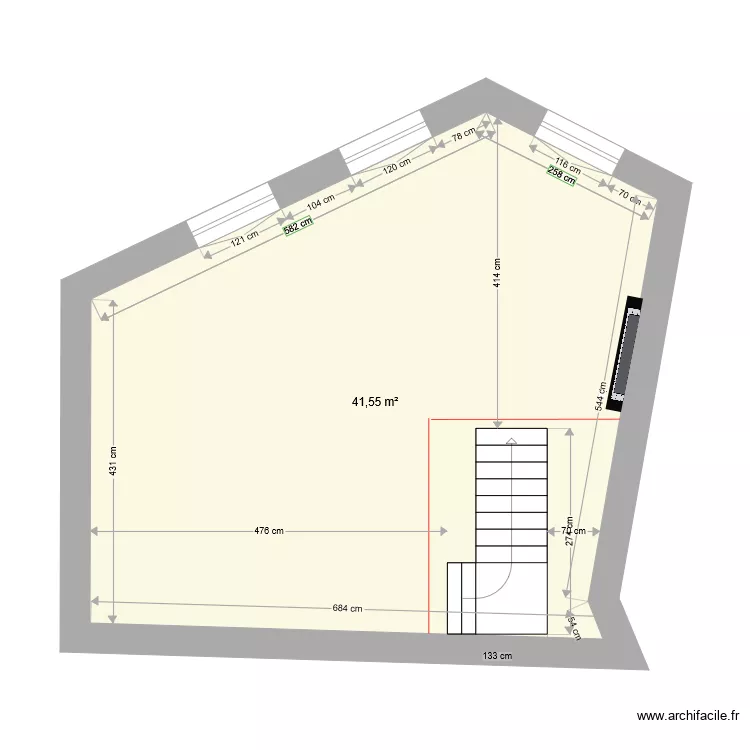 CH03160 1ER ETAGE APRES TRAVAUX 2. Plan de 