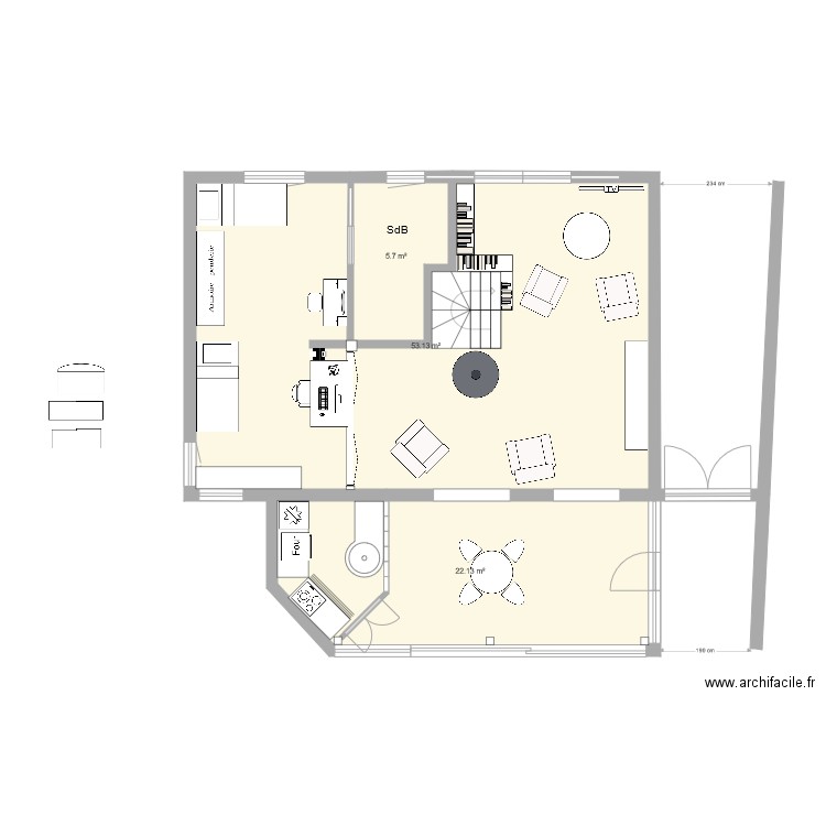 Maison Vaux sur mer RDC projet 3. Plan de 0 pièce et 0 m2