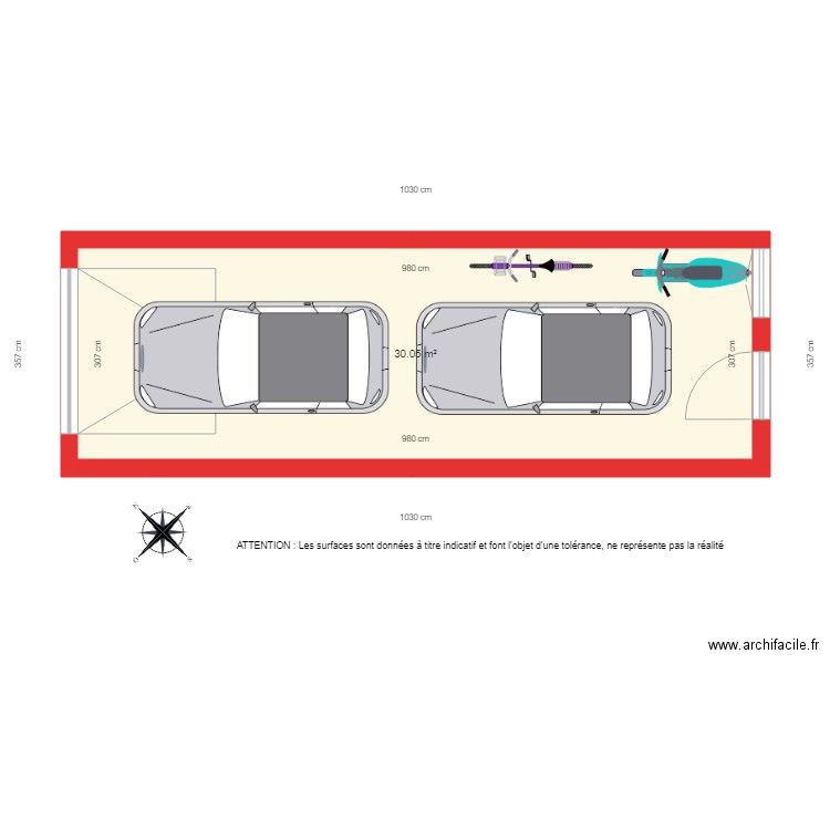 BI 1949 garage coté. Plan de 0 pièce et 0 m2