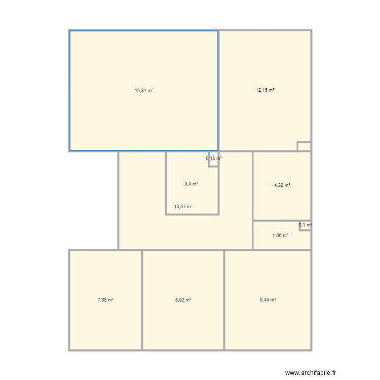 T4 74 chemin de la butte AVANT. Plan de 11 pièces et 78 m2