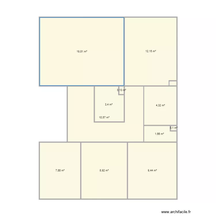T4 74 chemin de la butte AVANT. Plan de T4 74 chemin de la butte AVANT. Plan de