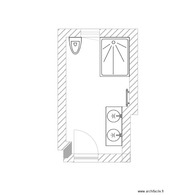 sdb 2 chaponniere . Plan de 0 pièce et 0 m2