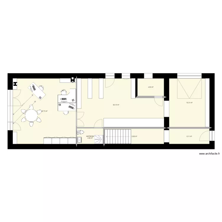 levignac rdc nouveau. Plan de 