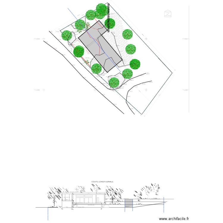 COUPE LONGITUDINALE. Plan de 0 pièce et 0 m2