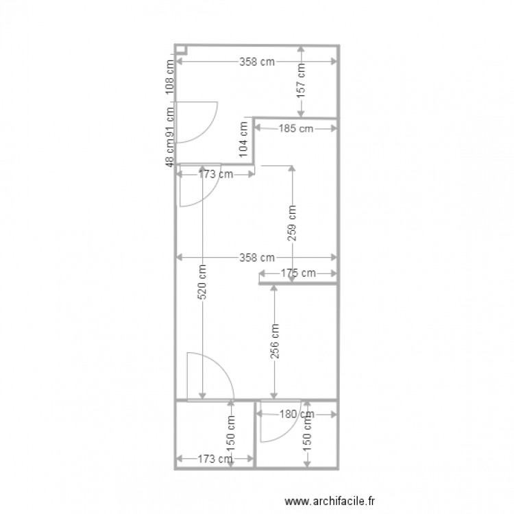 Satory plan coté. Plan de 0 pièce et 0 m2