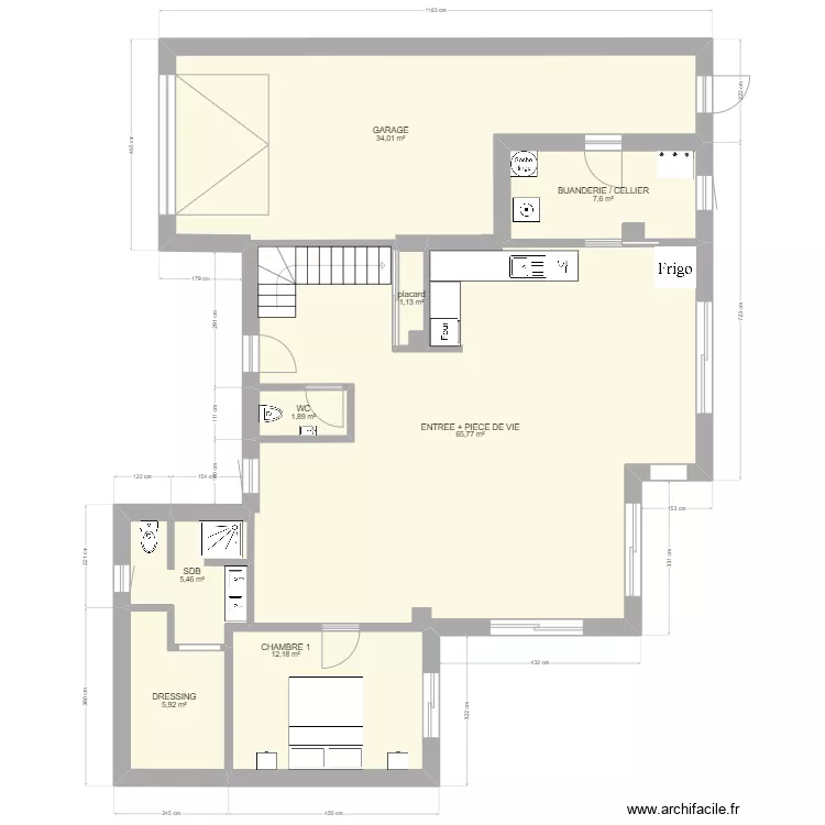 MAISON ETAGE RDC. Plan de MAISON ETAGE RDC. Plan de