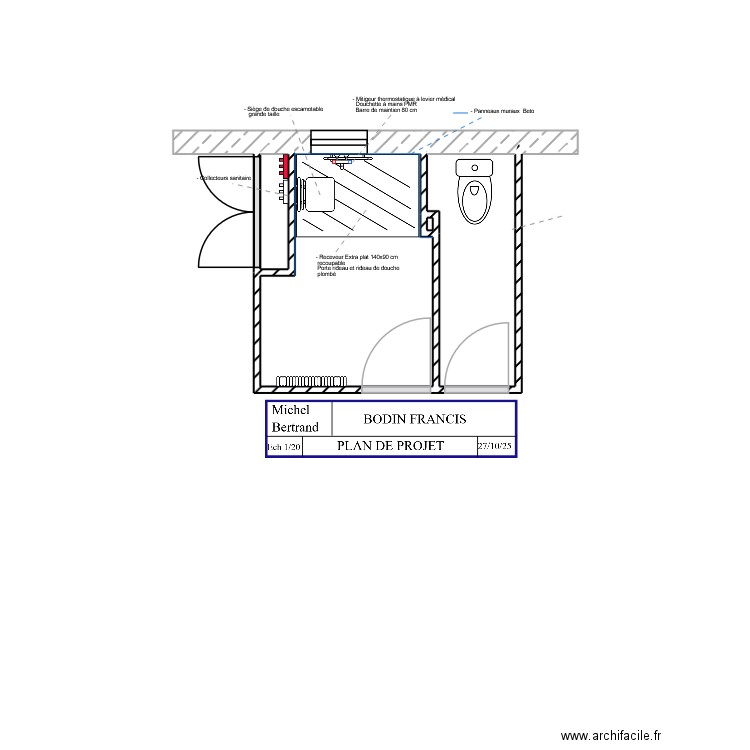 GODIN Francis Projet ind B. Plan de 4 pièces et 6 m2