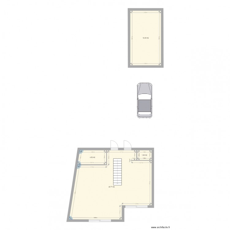 Maison etage du bas. Plan de 0 pièce et 0 m2