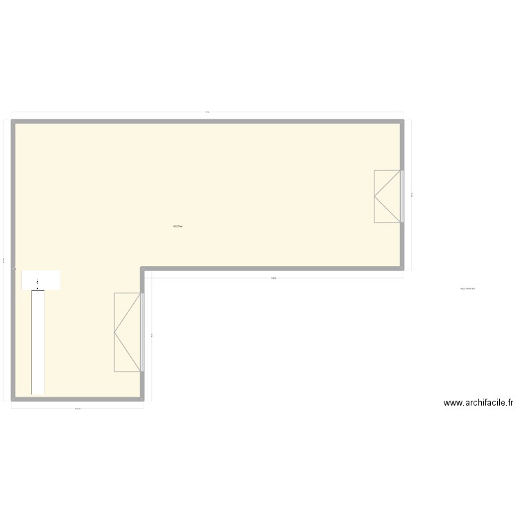 implantation usine faurie. Plan de 1 pièce et 421 m2