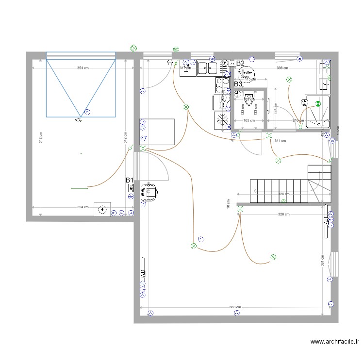 channel RdC Eclairage. Plan de 0 pièce et 0 m2