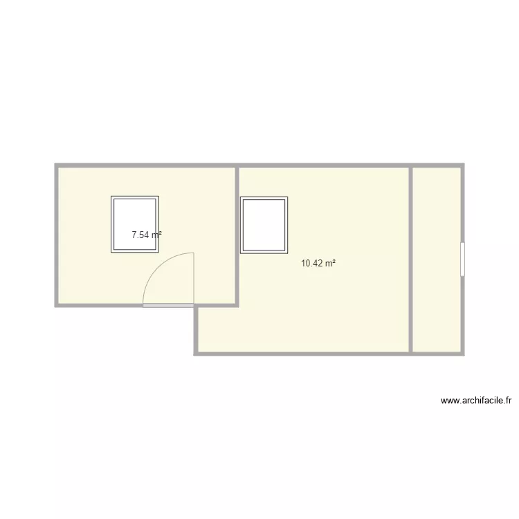 chambres 7&eacute;me apres. Plan de 