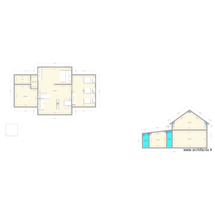 plan maison adji. Plan de 11 pièces et 126 m2
