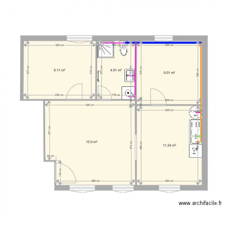 F3 1er étage  evacuation. Plan de 0 pièce et 0 m2