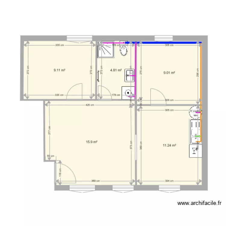 F3 1er étage evacuation. Plan de F3 1er étage evacuation. Plan de