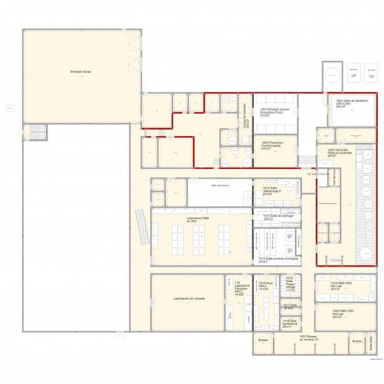 V971 Agrandissement GMP 11 000p2 Locaux. Plan de 0 pièce et 0 m2