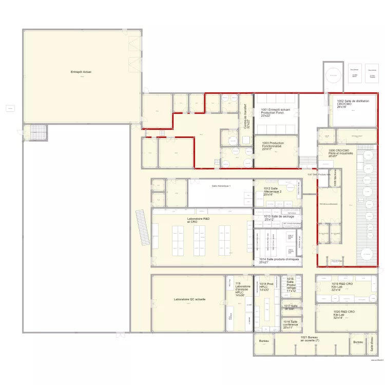 V971 Agrandissement GMP 11 000p2 Locaux. Plan de V971 Agrandissement GMP 11 000p2 Locaux. Plan de