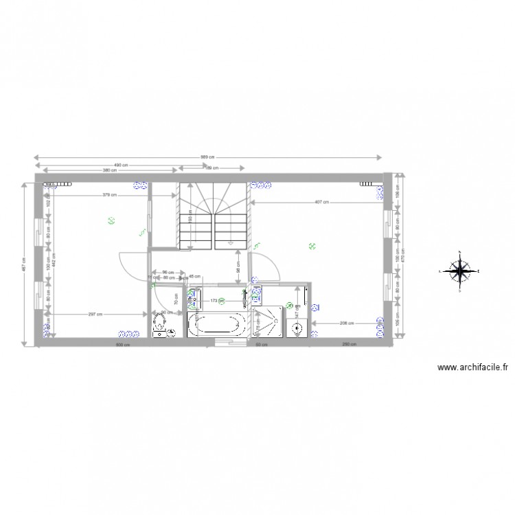 Olivier premier V2escalier U SANSbuanderie. Plan de 0 pièce et 0 m2