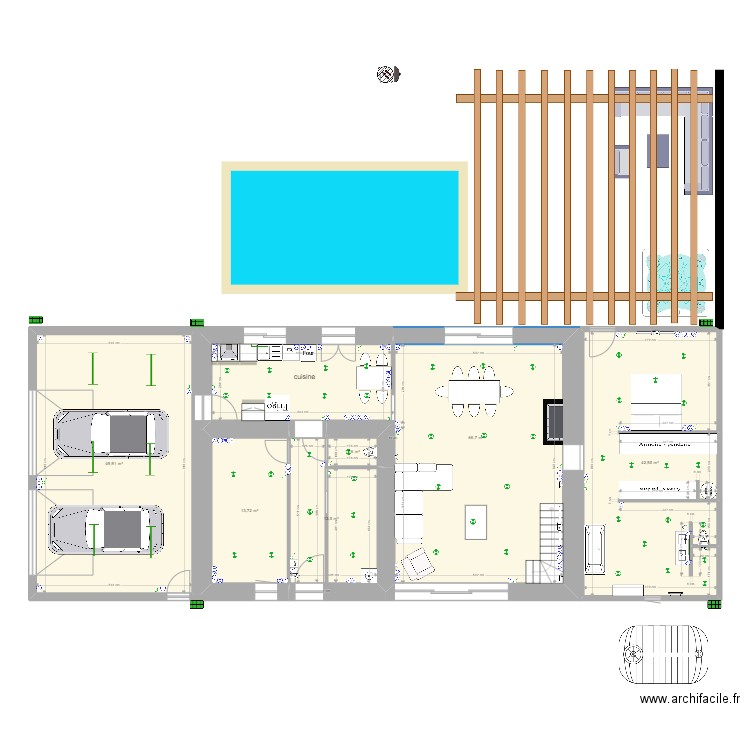 plan titi futur. Plan de 6 pièces et 189 m2