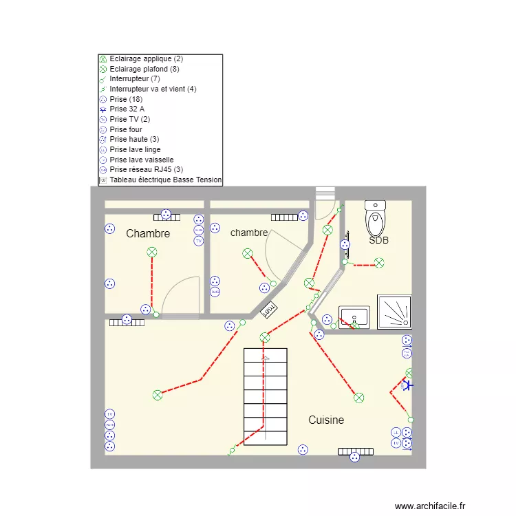 etage brelot. Plan de 