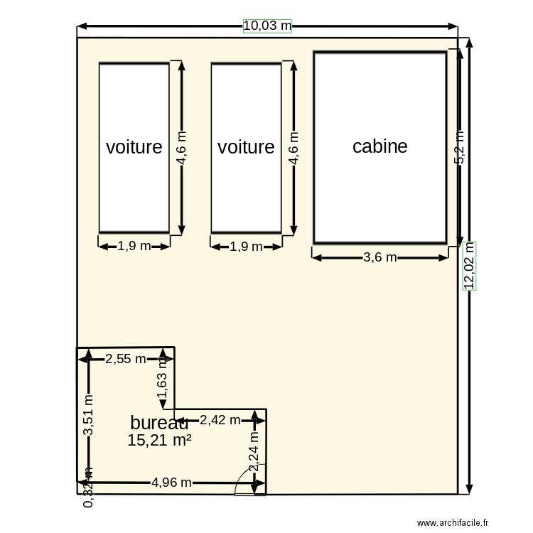 jni. Plan de 2 pièces et 120 m2