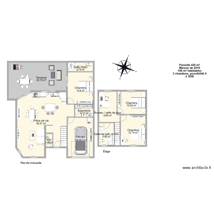 SALZARD. Plan de 0 pièce et 0 m2