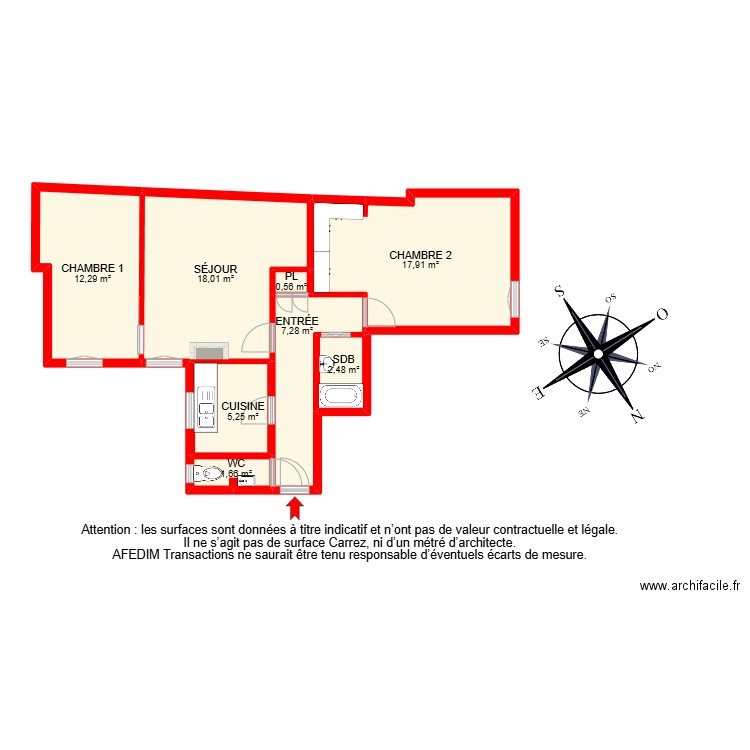 BI22702 -. Plan de 9 pièces et 74 m2