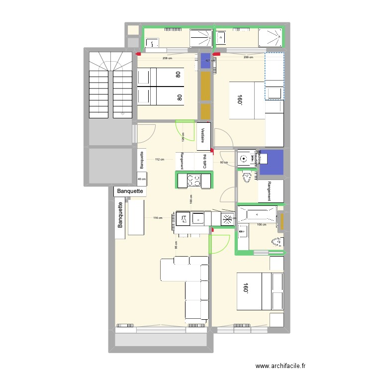 Meerlaan idée 6. Plan de 18 pièces et 92 m2