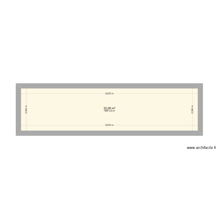 christophe gicquel. Plan de 1 pièce et 22 m2