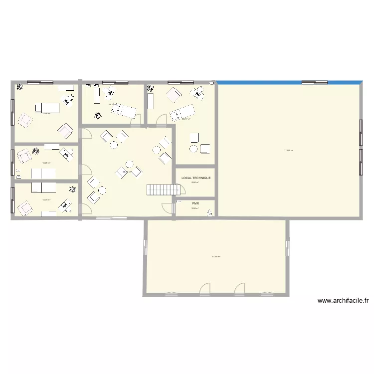 CABINET MEDICAL 5 PIECES 150 M2. Plan de 