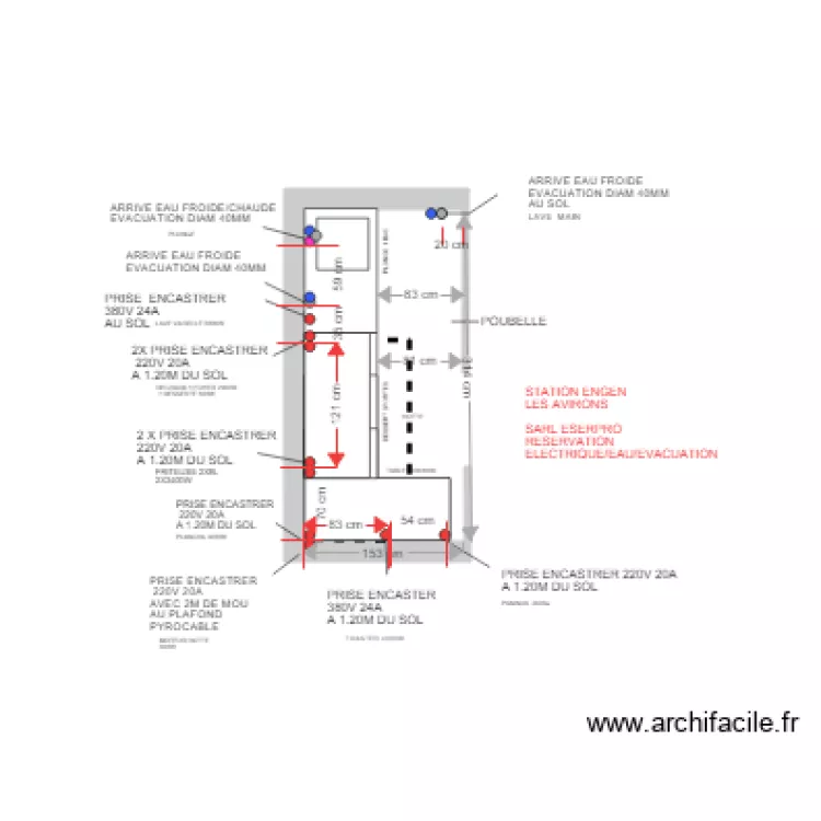 STATION ENGEN LES AVIRONS ELECTRI. Plan de STATION ENGEN LES AVIRONS ELECTRI. Plan de
