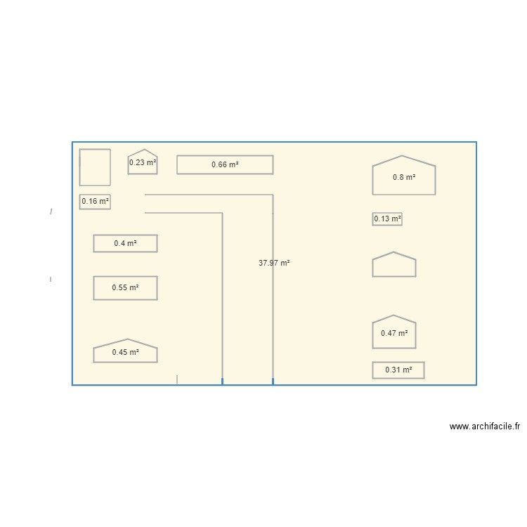 MAISON. Plan de 11 pièces et 42 m2