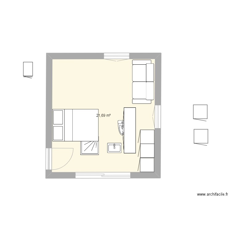 esquisse 1. Plan de 0 pièce et 0 m2