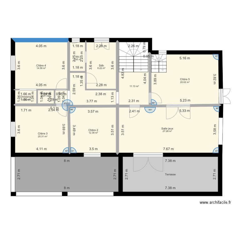 B Etage. Plan de 0 pièce et 0 m2