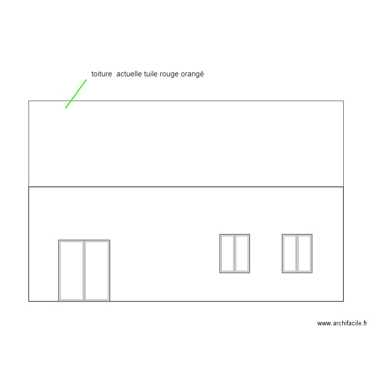 facade avant actuelle. Plan de 0 pièce et 0 m2