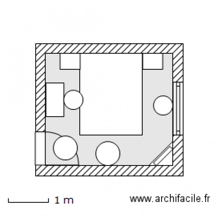 Chambre JG T3  Lit 140 X 190 avec commode Chicago But  V 7 Avril 2012. Plan de 0 pièce et 0 m2