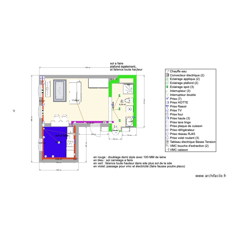 PLAN STUDIO. Plan de 9 pièces et 30 m2