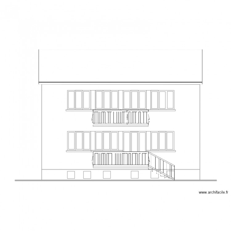 Facade Projet. Plan de 0 pièce et 0 m2