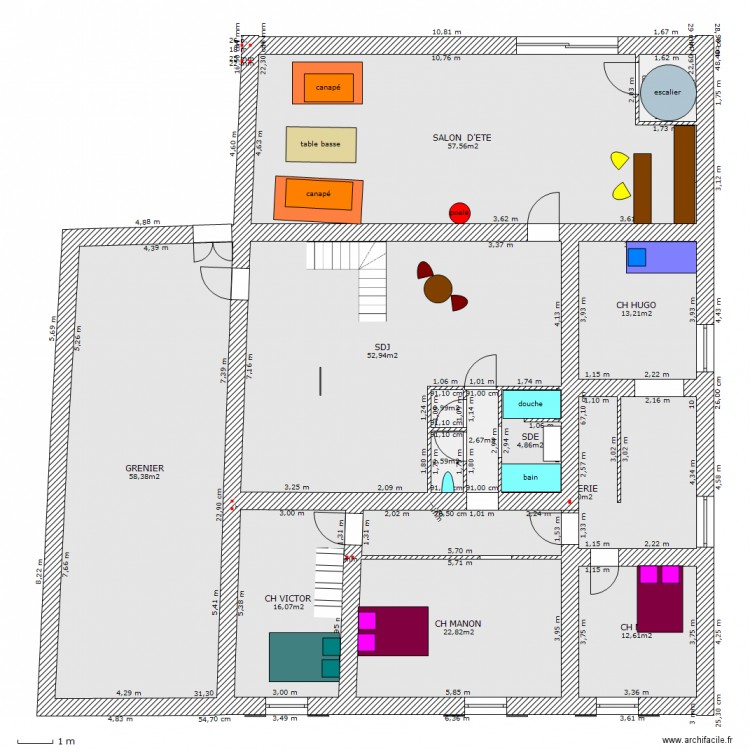 la carronnerie etage. Plan de 0 pièce et 0 m2