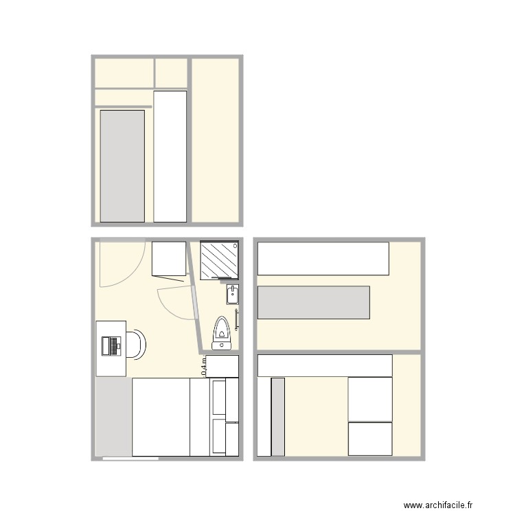 chambres 2 et 3 version 3. Plan de 0 pièce et 0 m2