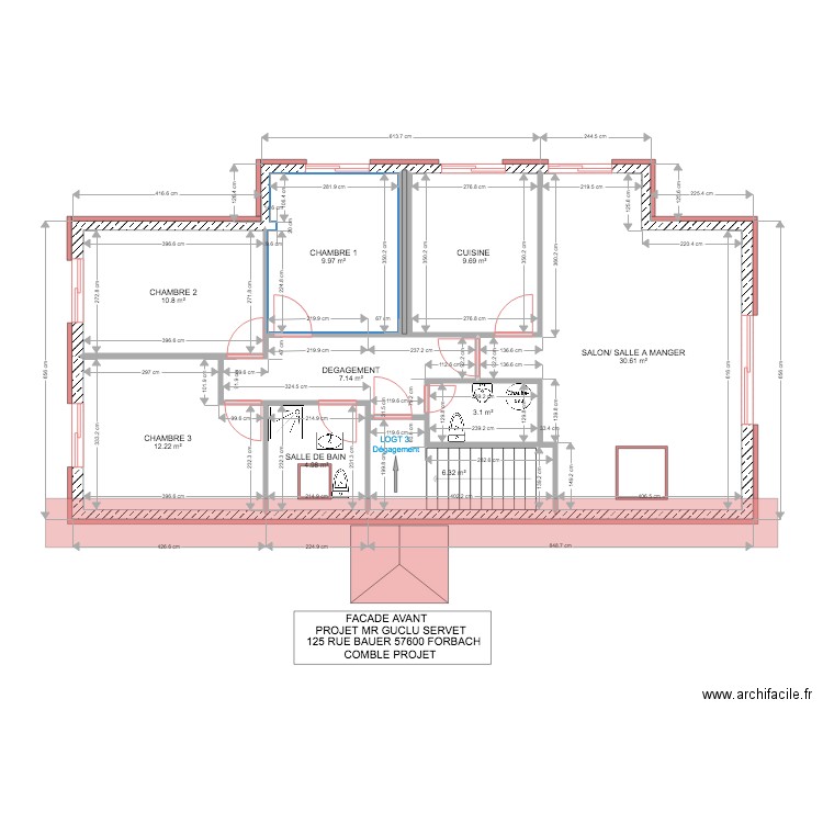 GUCLU COMBLE PROJET1. Plan de 0 pièce et 0 m2