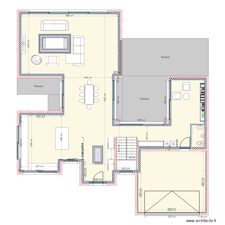 GUEUX RDC MEUBLES 1e tranche. Plan de 0 pièce et 0 m2