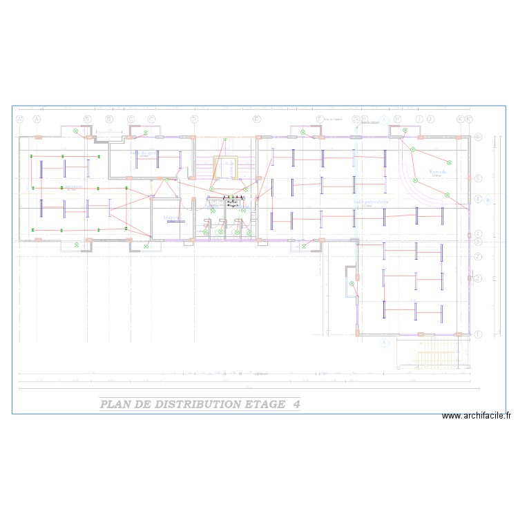 Eclairage Etage 4 HOTEL KRIBI. Plan de 0 pièce et 0 m2