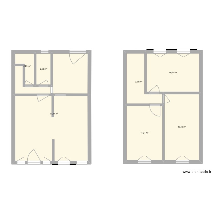 NEW MAISON EXISTANT. Plan de 7 pièces et 85 m2