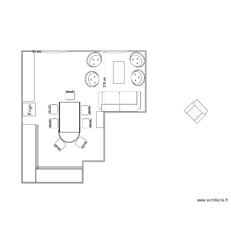 Diderot R1 salon. Plan de 0 pièce et 0 m2