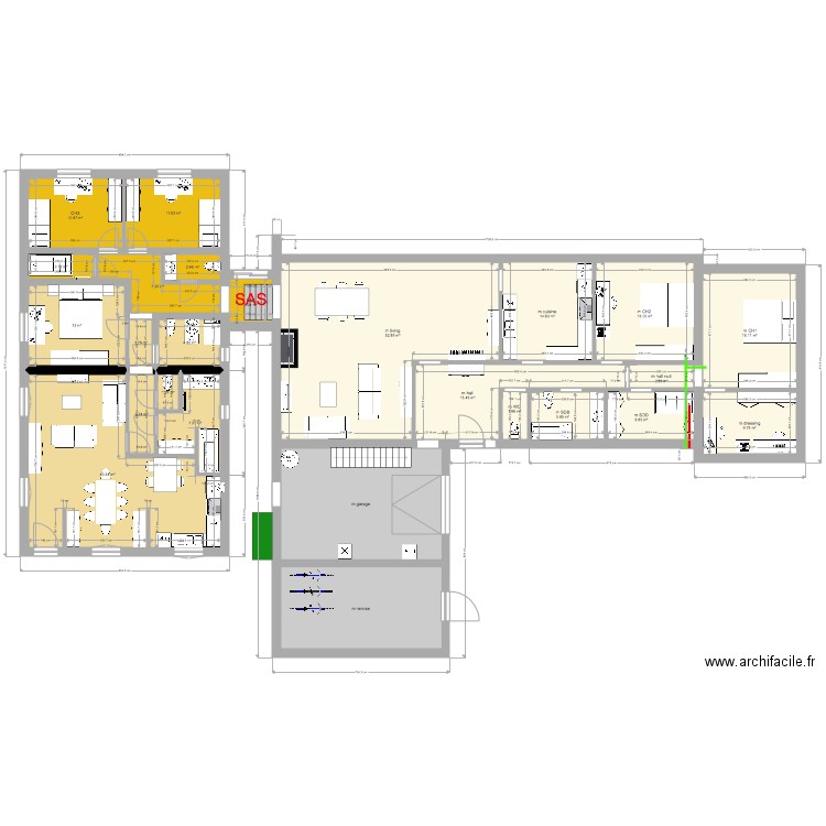 2 maisons épine dorsale bis. Plan de 0 pièce et 0 m2