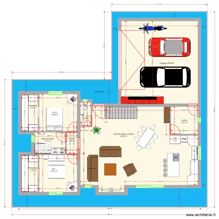 Plan avec Etage 142m2 Ter. Plan de 