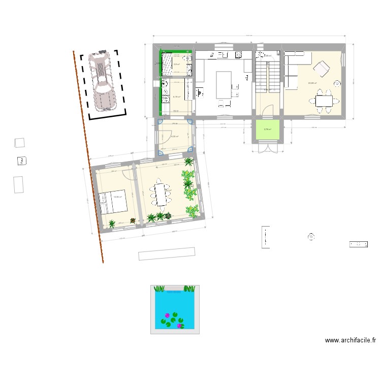 plourivo appenti 221203. Plan de 15 pièces et 131 m2