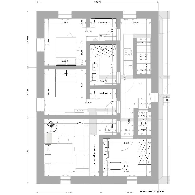 Falaën étage final. Plan de Falaën étage final. Plan de